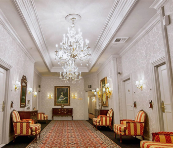 Bristol Hotel event space - couches and chairs at a table in a hotel